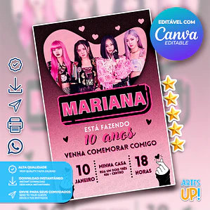 blackpink birthday invitation template
