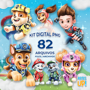 Kit digital PNG Clipart de la Patrulla Canina La Película