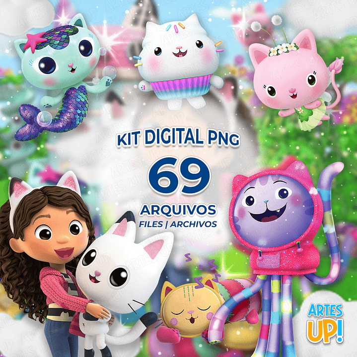 Kit Digital PNG A Casa Mágica da Gabby Clipart 1