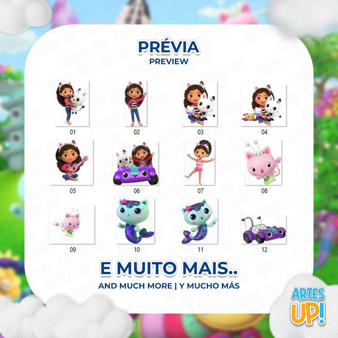 Kit Digital PNG A Casa Mágica da Gabby Clipart 2