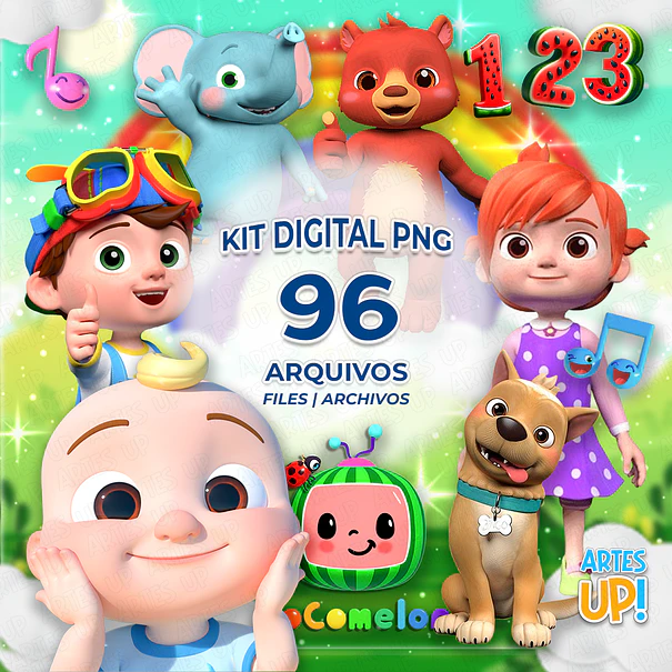 Kit digital PNG Cocomelon Clipart 1