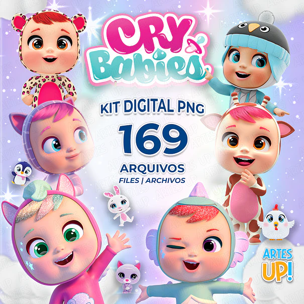 Kit digital PNG Bebés Llorones Lágrimas Mágicas Clipart 1