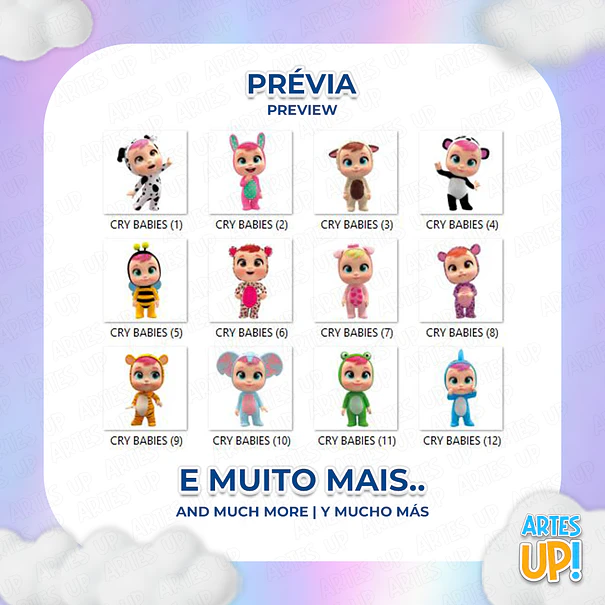 Kit digital PNG Bebés Llorones Lágrimas Mágicas Clipart 2