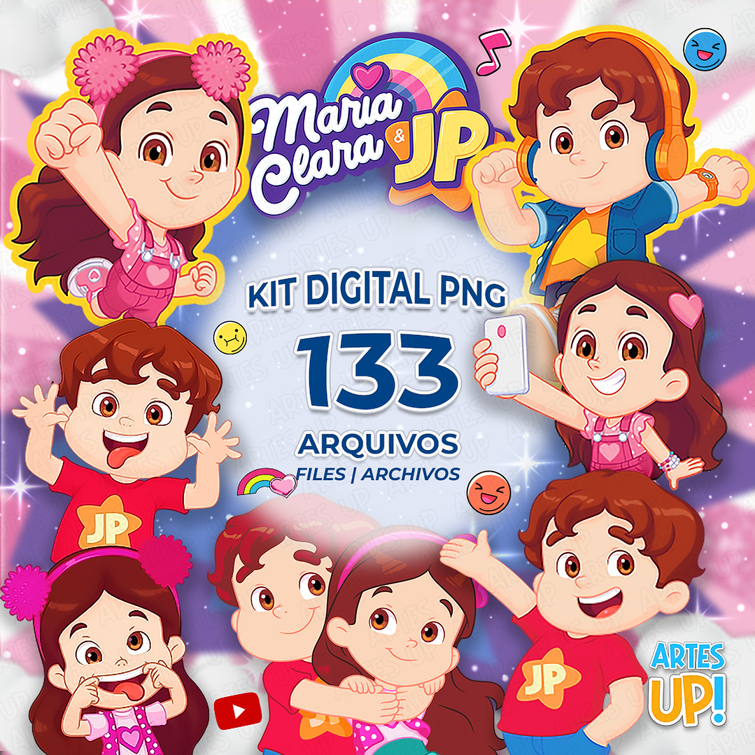 Kit Digital PNG Maria Clara e JP Clipart 1