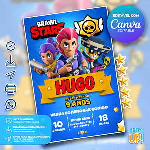 Invitación de cumpleaños de Braw Stars