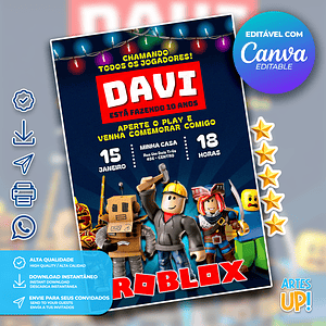 Invitación de cumpleaños de Roblox