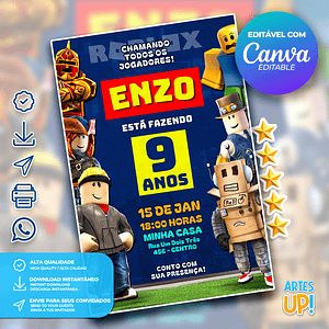 Invitación de cumpleaños de Roblox