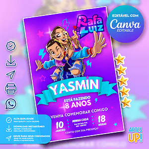 Invitación de cumpleaños de Rafa y Luiz