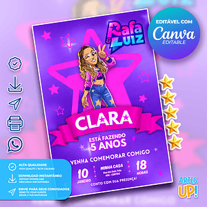 Invitación de cumpleaños de Rafa, Rafa y Luiz