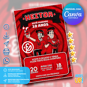 Convite de Aniversário Enaldinho