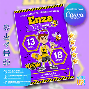 Convite de Aniversário Natan Por Aí