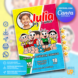 Monica's Gang Birthday Invitation with photo