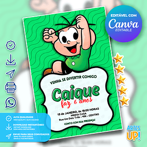 Invitación de cumpleaños con cebollino