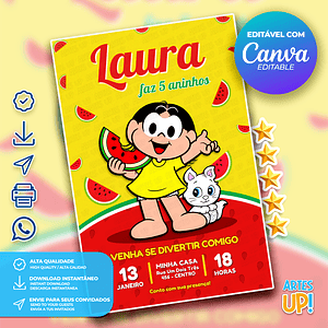 Invitación de cumpleaños con sandía de Magali