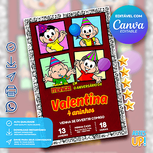 Invitación de cumpleaños de la pandilla de Mónica