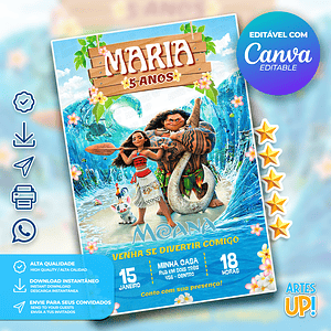 Invitación de cumpleaños de Moana