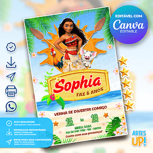 Invitación de cumpleaños de Moana