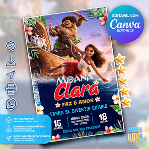 Invitación de cumpleaños de Moana