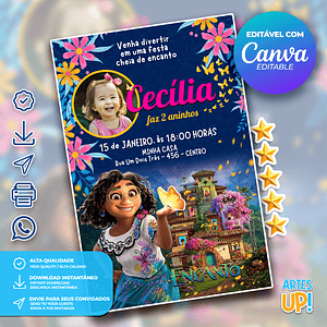 Invitación de cumpleaños Encanto con foto