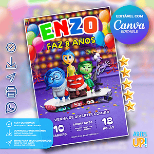 Invitación de cumpleaños de Intensa Mente