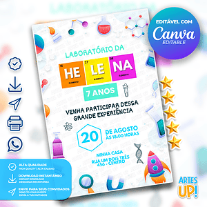 Invitación de cumpleaños de laboratorio