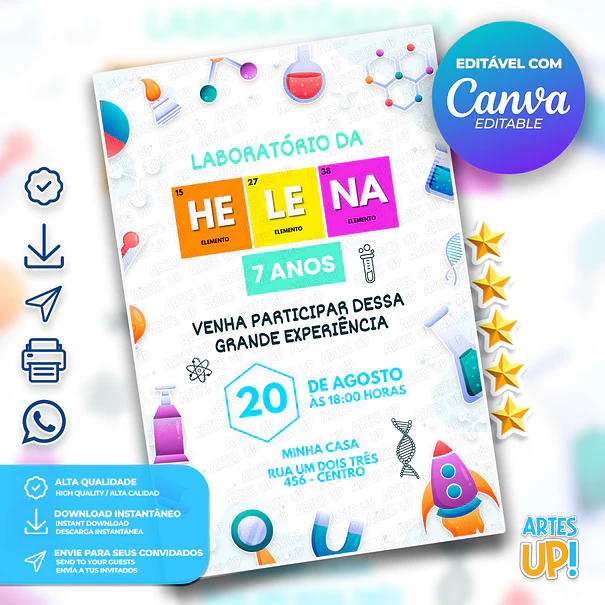 Invitación de cumpleaños de laboratorio 1