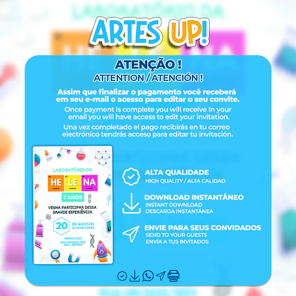 Invitación de cumpleaños de laboratorio 2