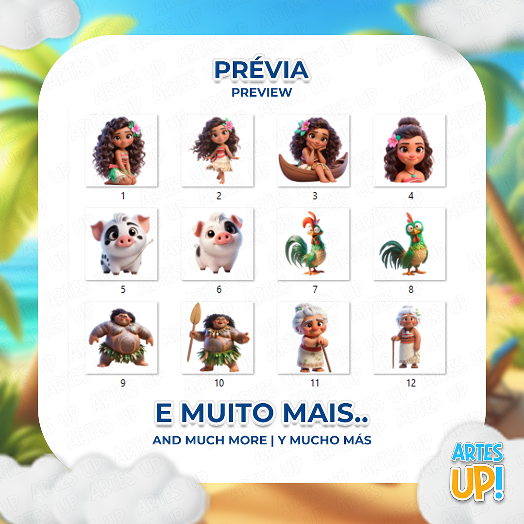 Kit Digital PNG Moana Clipart 2