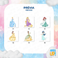 Kit Digital PNG Princesas Clipart aquarela - Thumbnail 2