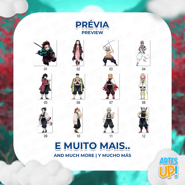 Kit Digital PNG Demon Slayer Clipart 2