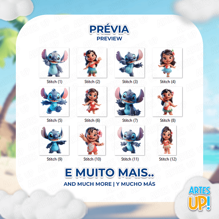 Kit Digital PNG Lilo e Stitch Clipart 2