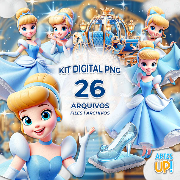 Digital Kit PNG Cinderella Clipart 1