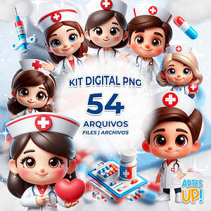 Kit digital PNG de enfermería