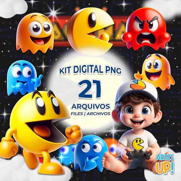 Digital Kit PNG Pac-Man Clipart 1