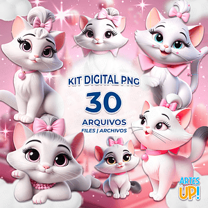 Imagen prediseñada digital PNG de la gatita Marie