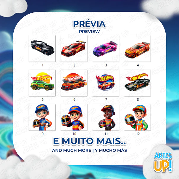 Digital Kit PNG Hot Wheels Clipart 2