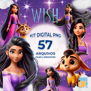 Kit Digital PNG Wish Clipart o Poder dos Desejos 