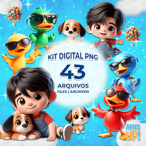 Kit digital PNG Bento y Toto Clipart