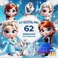 Kit Digital PNG Frozen Clipart - Thumbnail 1