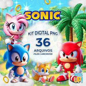 Kit digital de bebé lindo de Sonic Clipart PNG