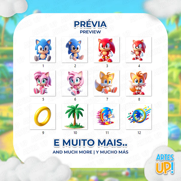 Kit digital de bebé lindo de Sonic Clipart PNG 2