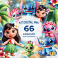 Kit Digital PNG Lilo e Stitch Clipart Cute 3D - Thumbnail 1