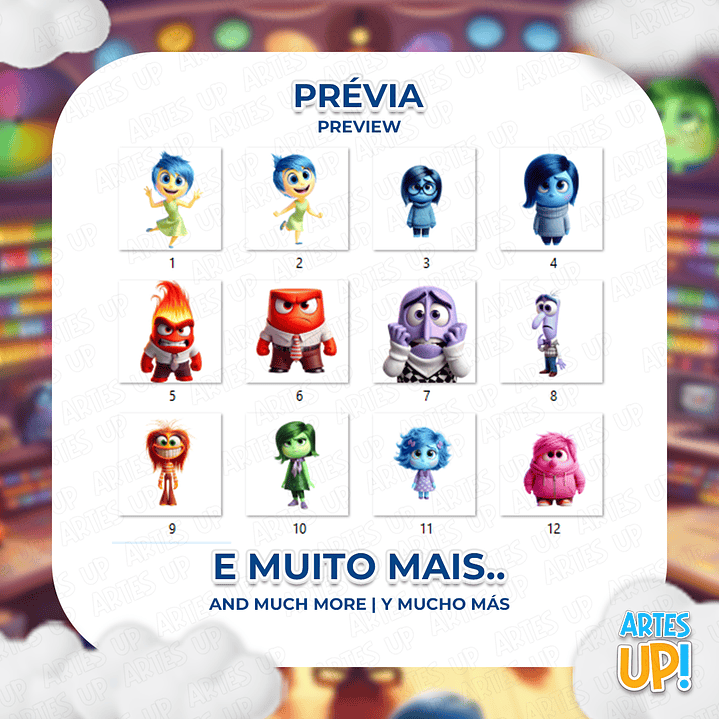 Kit Digital PNG Divertida Mente Clipart 2