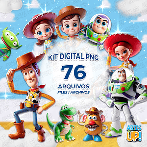 Kit digital de imágenes prediseñadas de Toy Story PNG