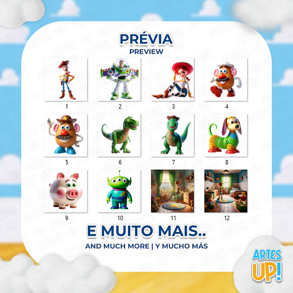 Kit Digital PNG Toy Story Clipart 2