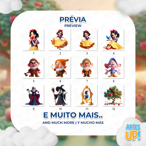 Snow White and the Seven Dwarfs Digital Kit PNG Clipart 2