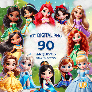 Kit digital PNG Princesas Disney Clipart Lindo
