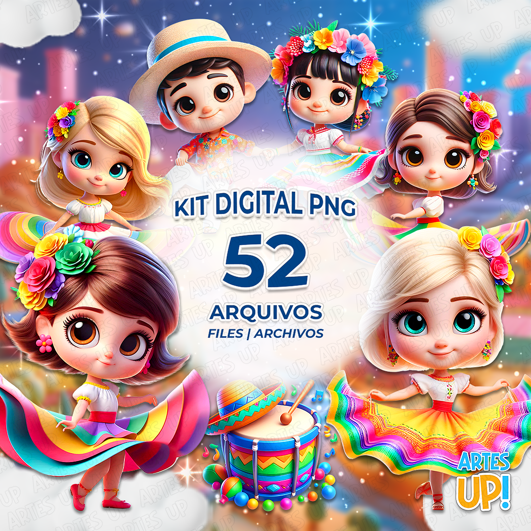 Kit Digital PNG Carimbó Clipart 1