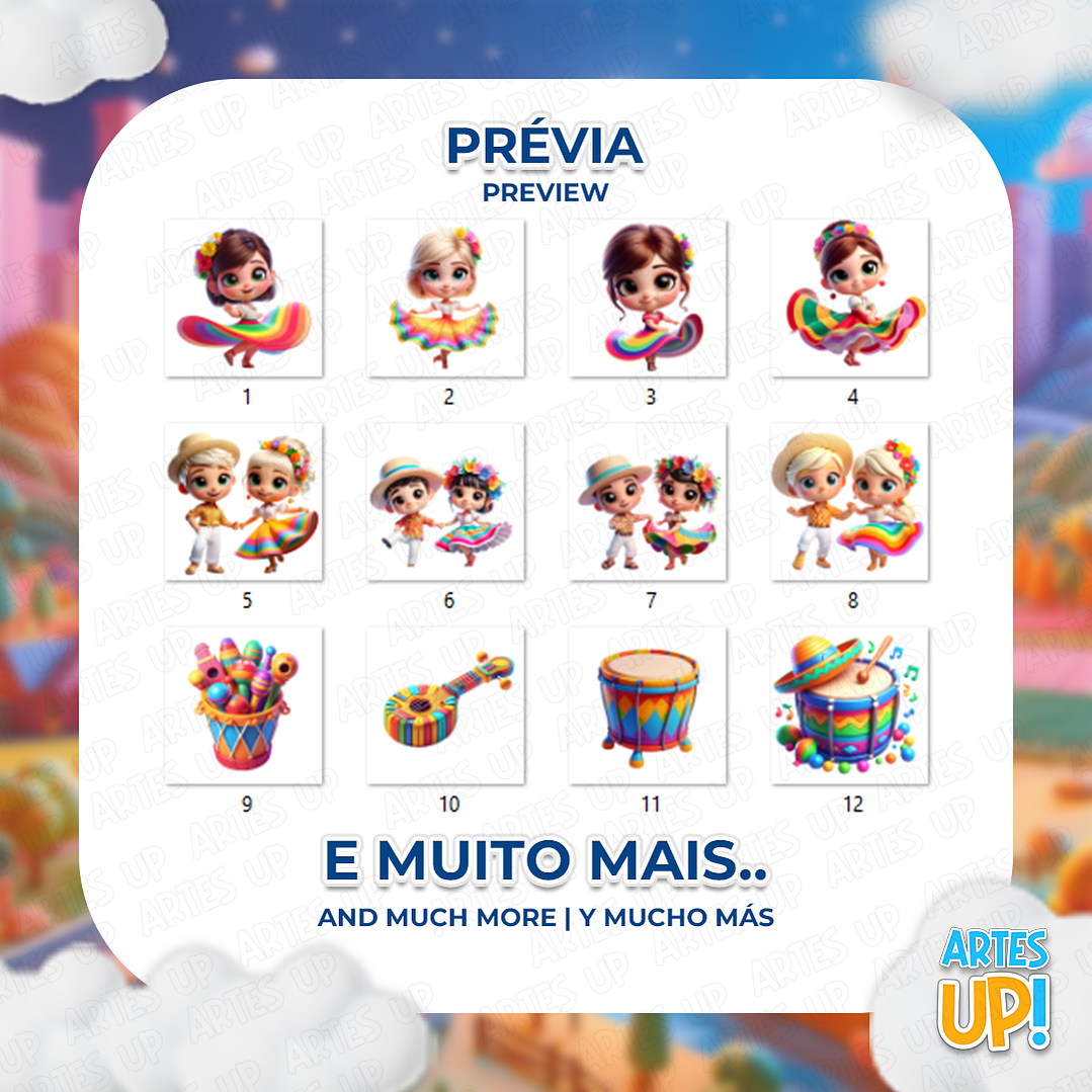 Kit Digital PNG Carimbó Clipart 2