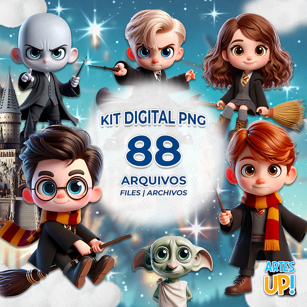 Digital Kit PNG Harry Potter Clipart Cute 1